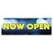 Signmission Now Open Banner Concession Stand Food Truck Single Sided B-72-30118 - alternate 1